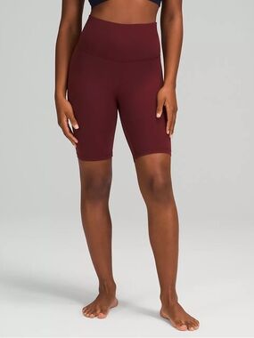 lululemon athletica High-Rise Bike Shorts in Burgundy